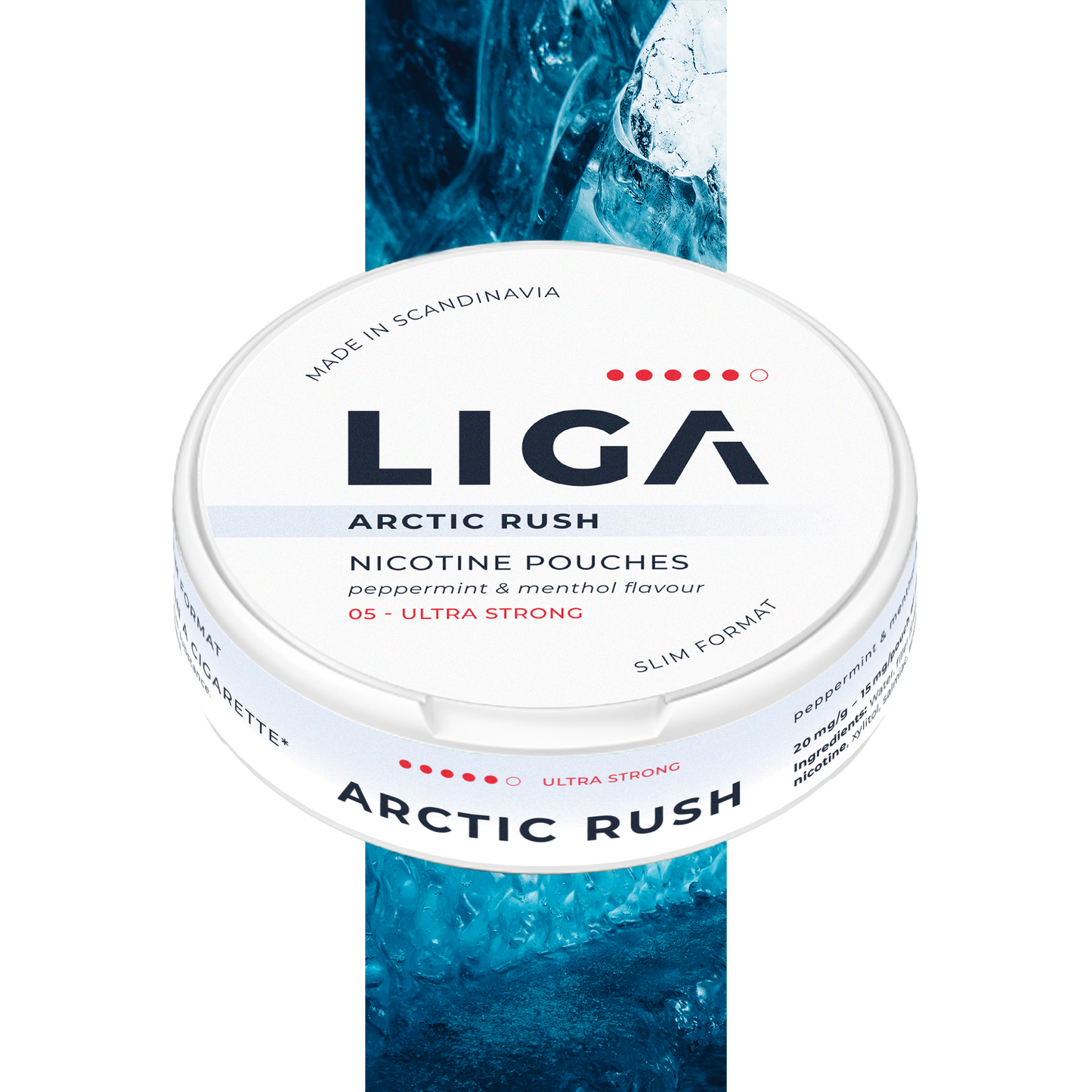 LIGA - Packung: Arctic Rush, peppermint & menthol flavour, 05 - Ultra strong